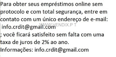 Oferta de empréstimo real sem fraude entre pessoas sérias e honestas. E-mail: info.crdit@gmail.com